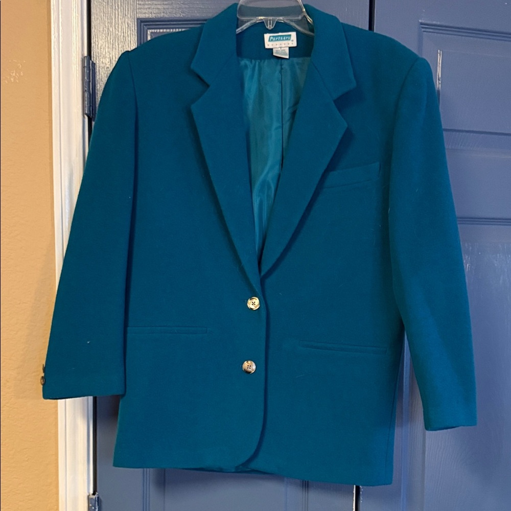 Pendleton Blue Blazer with Gold Accents
